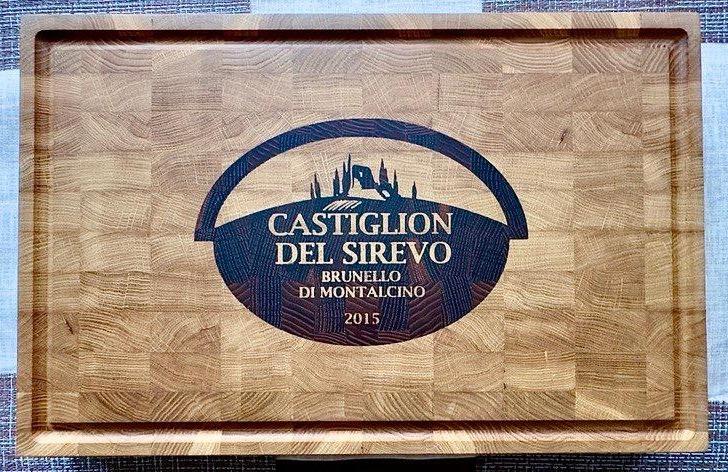 Торцевые разделочные доски с логотипом