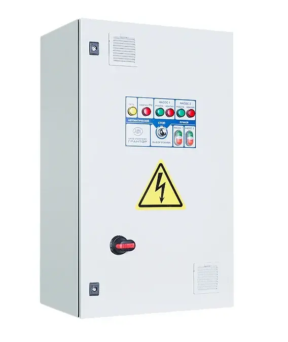 Шкаф управления с частотным регулированием, 3х380, 1 насос, 1 ПЧ, прямой пуск, 1 ввод питания